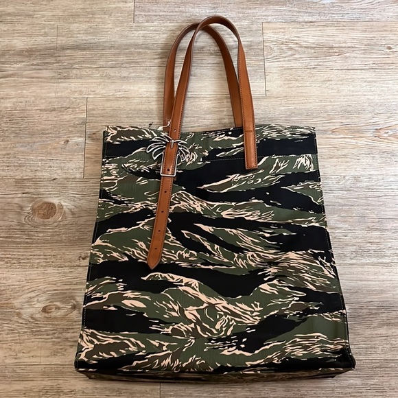 Palm angels unisex jungle print logo tote bag NEW - Picture 4 of 14